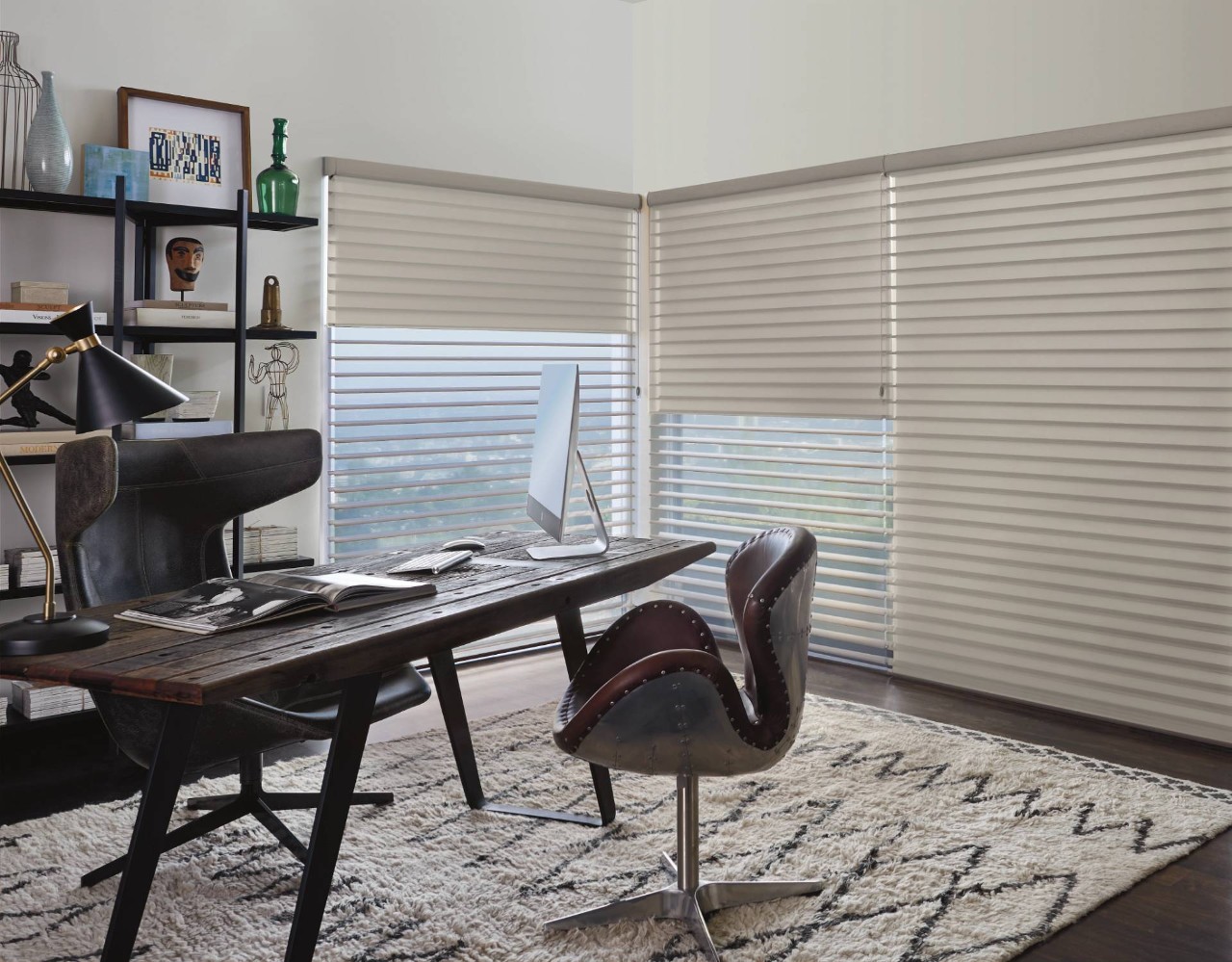 Hunter Douglas Silhouette® Sheer Shades as a home office window treatment near Mobile, AL